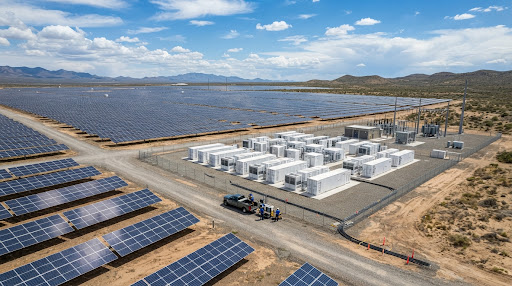 Utility-Scale 580W TOPCon Bifacial Solar Modules and Containerized BESS
